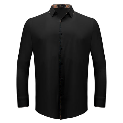 Modern Class Button up shirt BLACK - Dudes Boutique