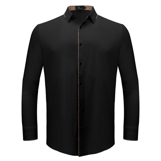 Modern Class Button up shirt BLACK - Dudes Boutique