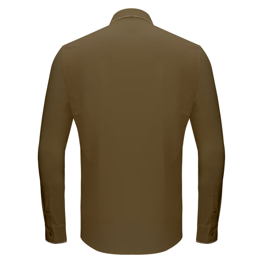 Modern Class Button up shirt KHAKI - Dudes Boutique
