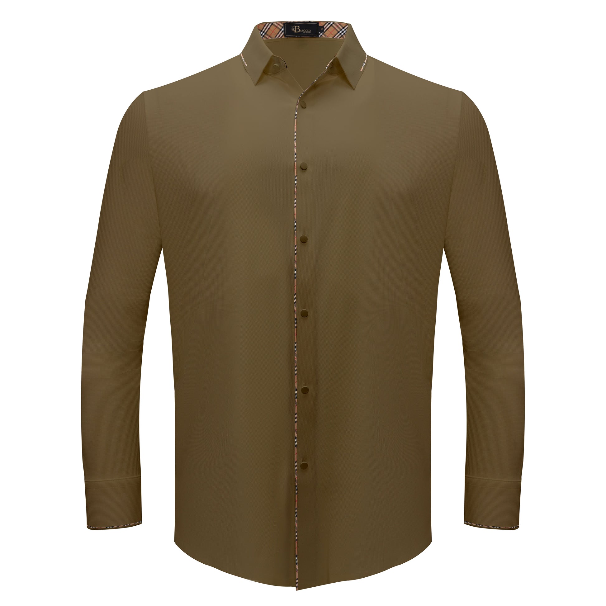 Modern Class Button up shirt KHAKI - Dudes Boutique