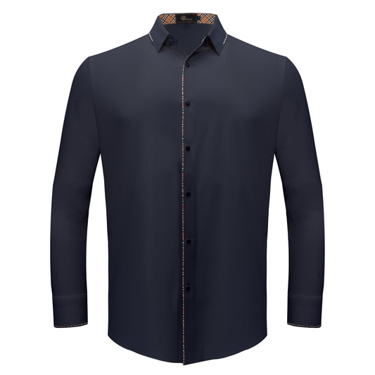 Modern Class Button up shirt NAVY - Dudes Boutique