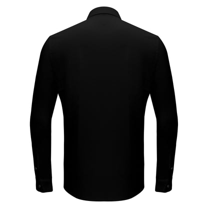 Power Move Button-Up Shirt BLACK - Dudes Boutique