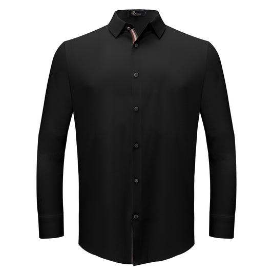 Power Move Button-Up Shirt BLACK - Dudes Boutique