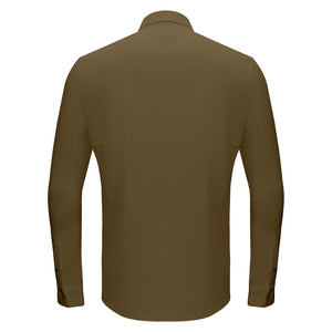 Power Move Button-Up Shirt KHAKI - Dudes Boutique