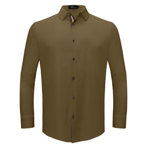 Power Move Button-Up Shirt KHAKI - Dudes Boutique