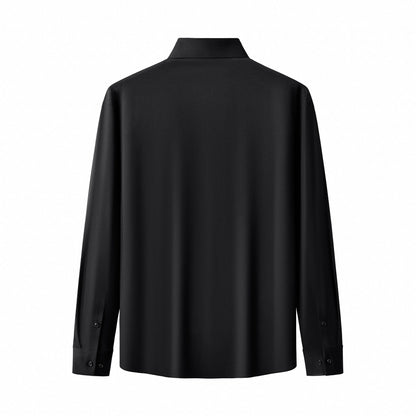 Midnight Wave Embellished LS Shirt BLACK
