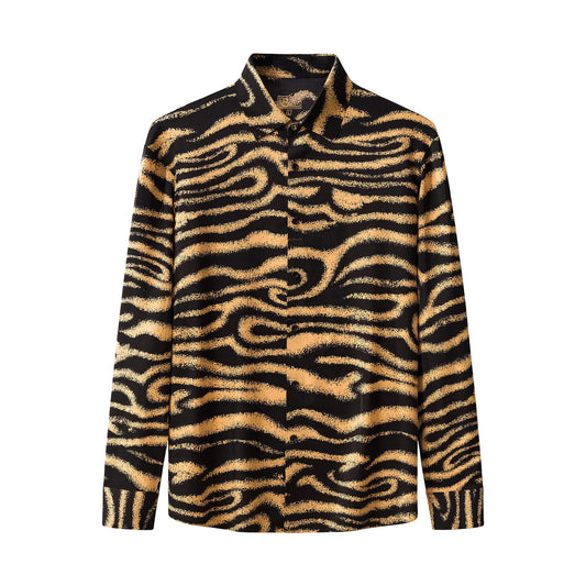 Barocco Golden Mirage Stitchless LS Shirt BLACK/BROWN
