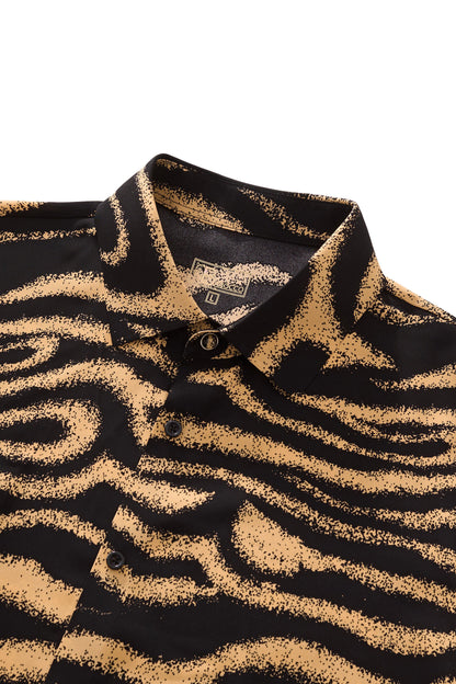 Barocco Golden Mirage Stitchless LS Shirt BLACK/BROWN