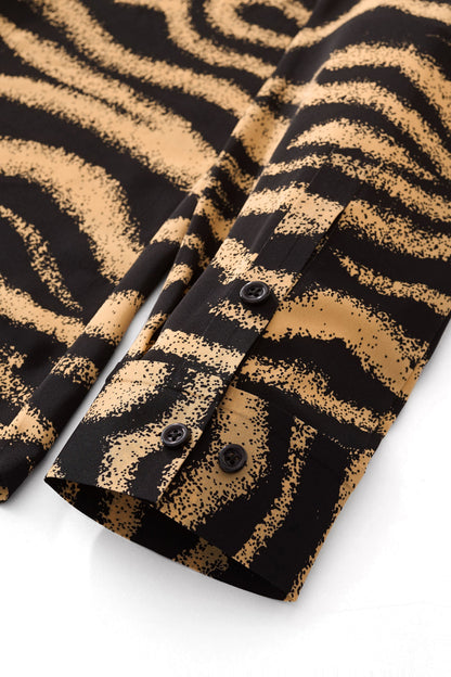 Barocco Golden Mirage Stitchless LS Shirt BLACK/BROWN