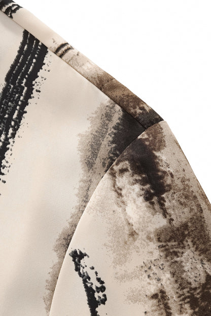 Barocco Echelon Brushstroke Stitchless LS Shirt CREAM