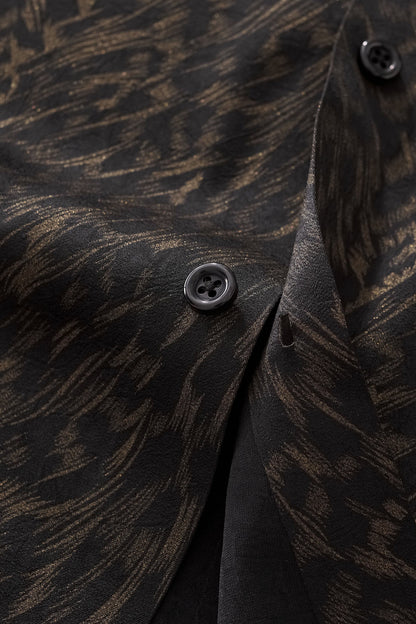 Noir Cheetah Stitchless LS Shirt BLACK