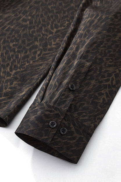 Noir Cheetah Stitchless LS Shirt BLACK