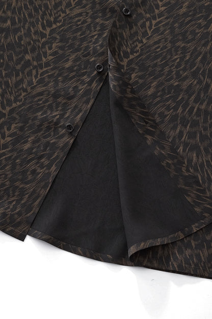 Noir Cheetah Stitchless LS Shirt BLACK