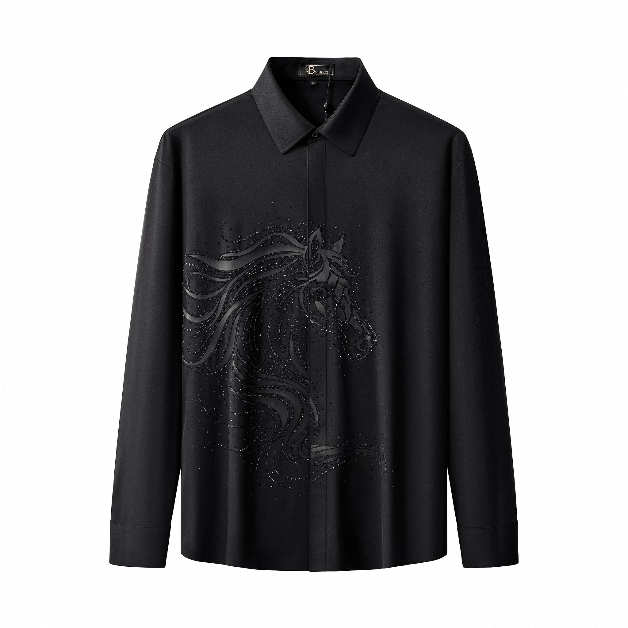 Stallion Embellished LS Shirt BLACK/BLACK