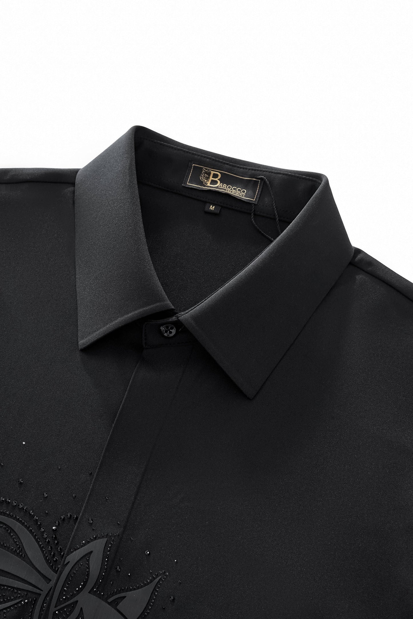 Barocco Stallion Embellished LS Shirt BLACK/BLACK