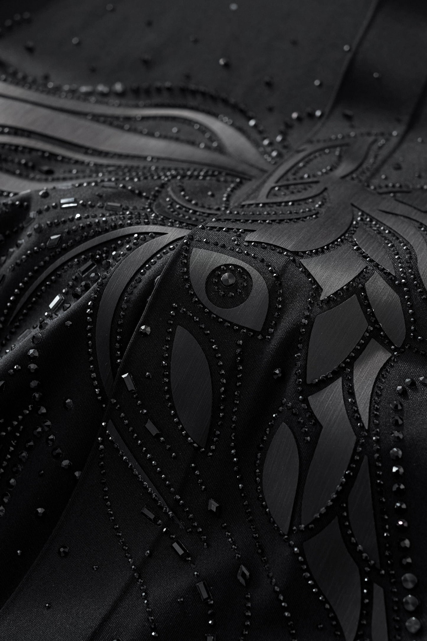 Barocco Stallion Embellished LS Shirt BLACK/BLACK