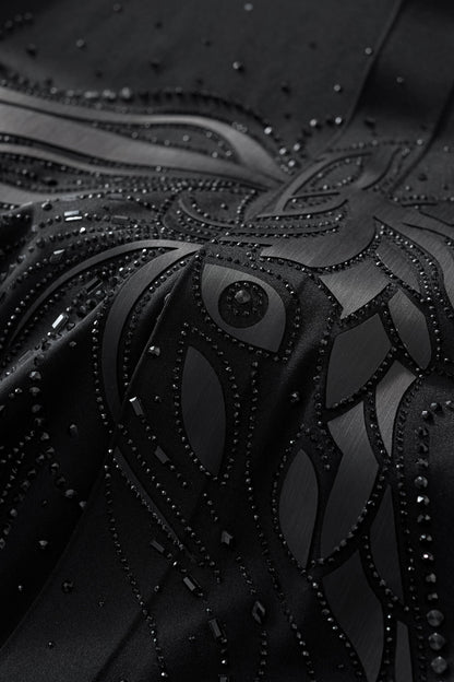 Barocco Stallion Embellished LS Shirt BLACK/BLACK