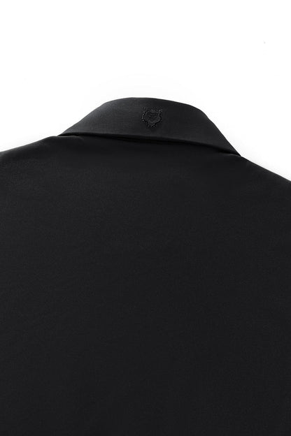 Regal Lace Crystal Dress Shirt BLACK