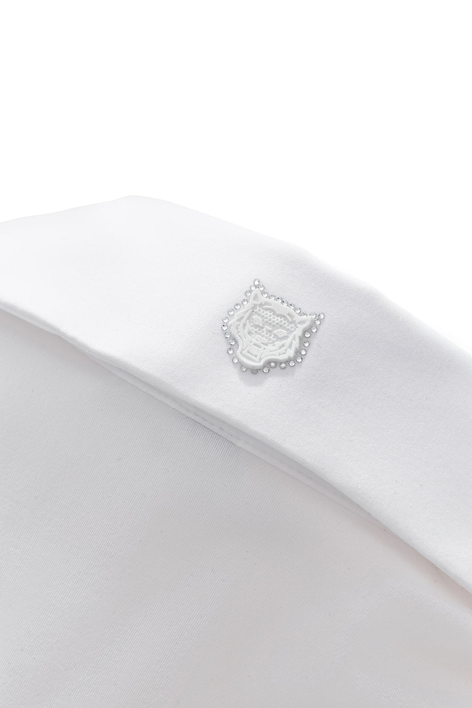 Regal Lace Crystal Dress Shirt WHITE