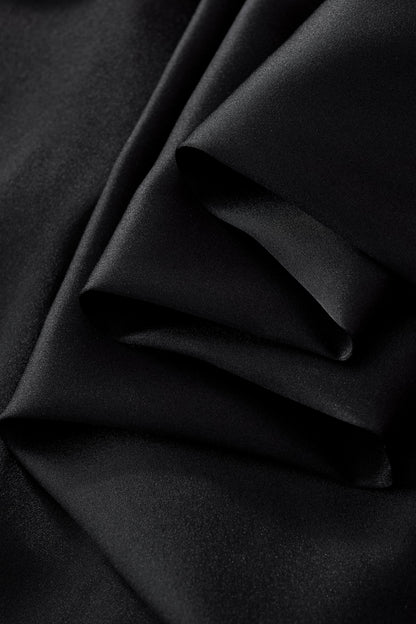SIGNATURE SATIN STITCHLESS LS Shirt BLACK