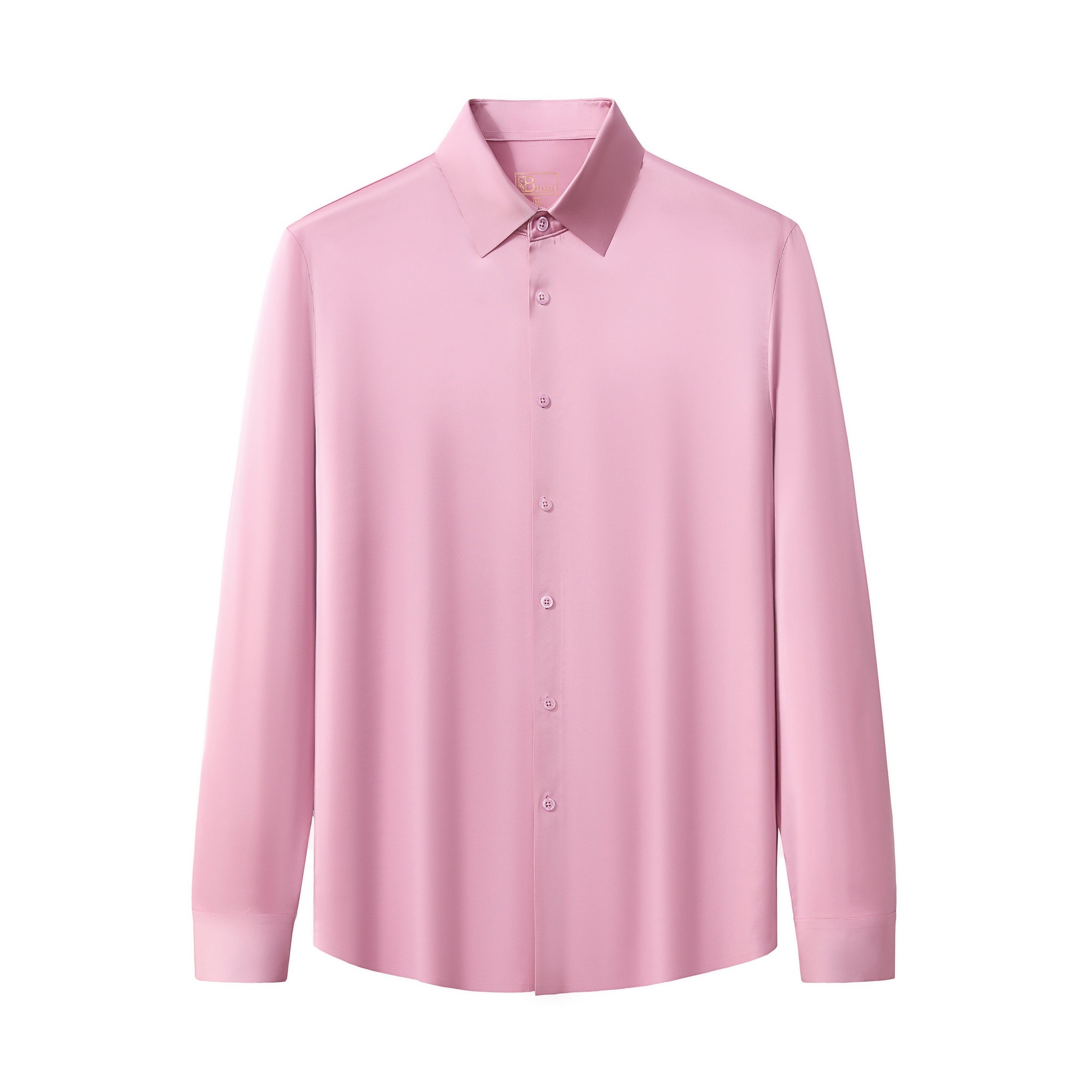 SIGNITURE SATIN STITCHLESS LS Shirt DUSTY PINK