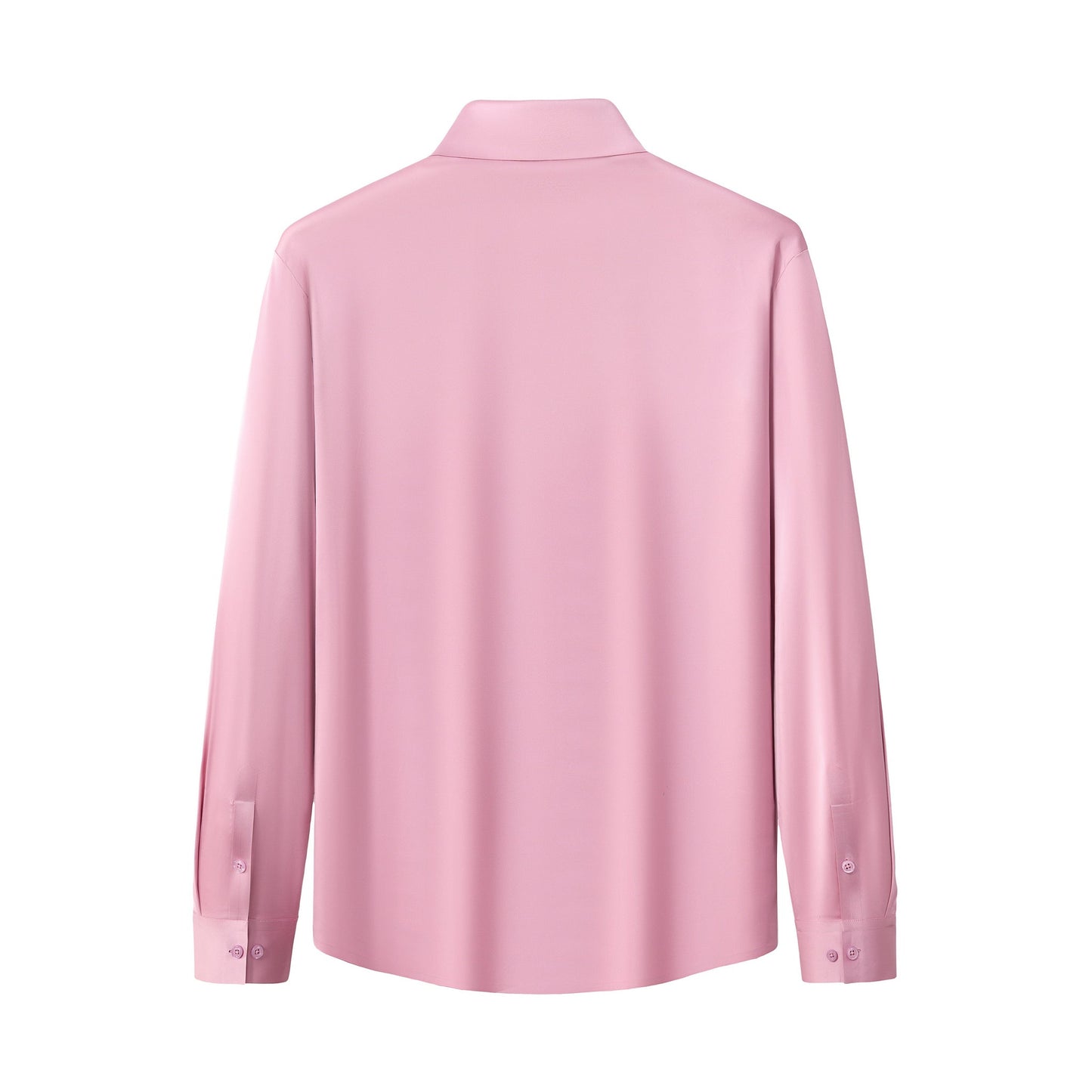SIGNATURE SATIN STITCHLESS LS Shirt DUSTY PINK