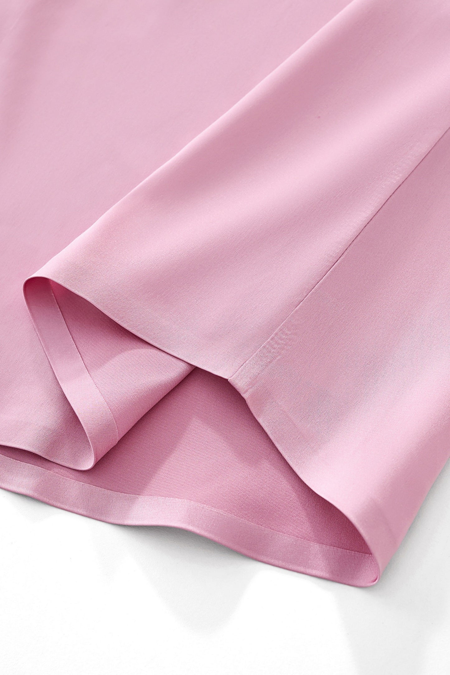 SIGNATURE SATIN STITCHLESS LS Shirt DUSTY PINK