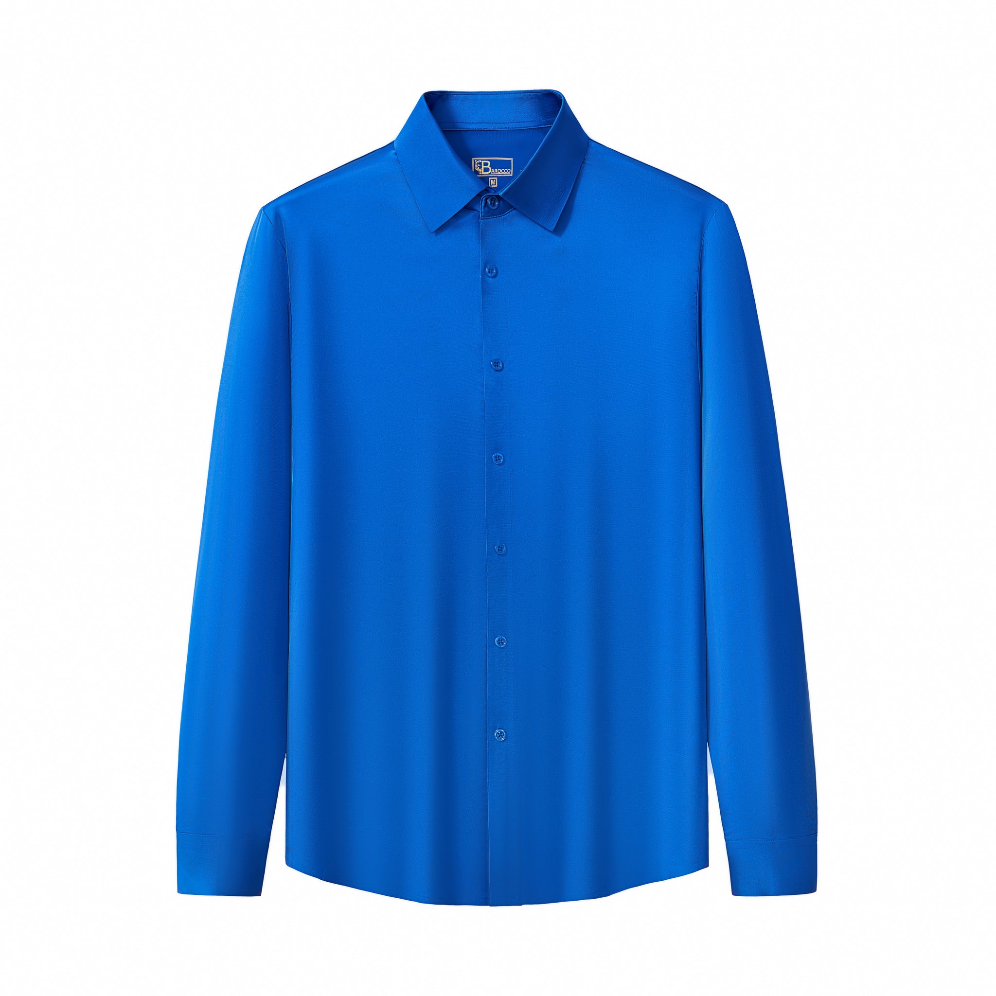 SIGNITURE SATIN STITCHLESS LS Shirt FRENCH BLUE