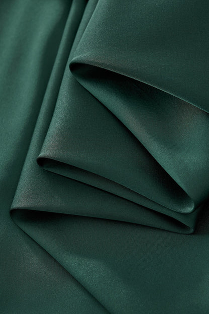 SIGNATURE SATIN STITCHLESS LS Shirt FOREST GREEN