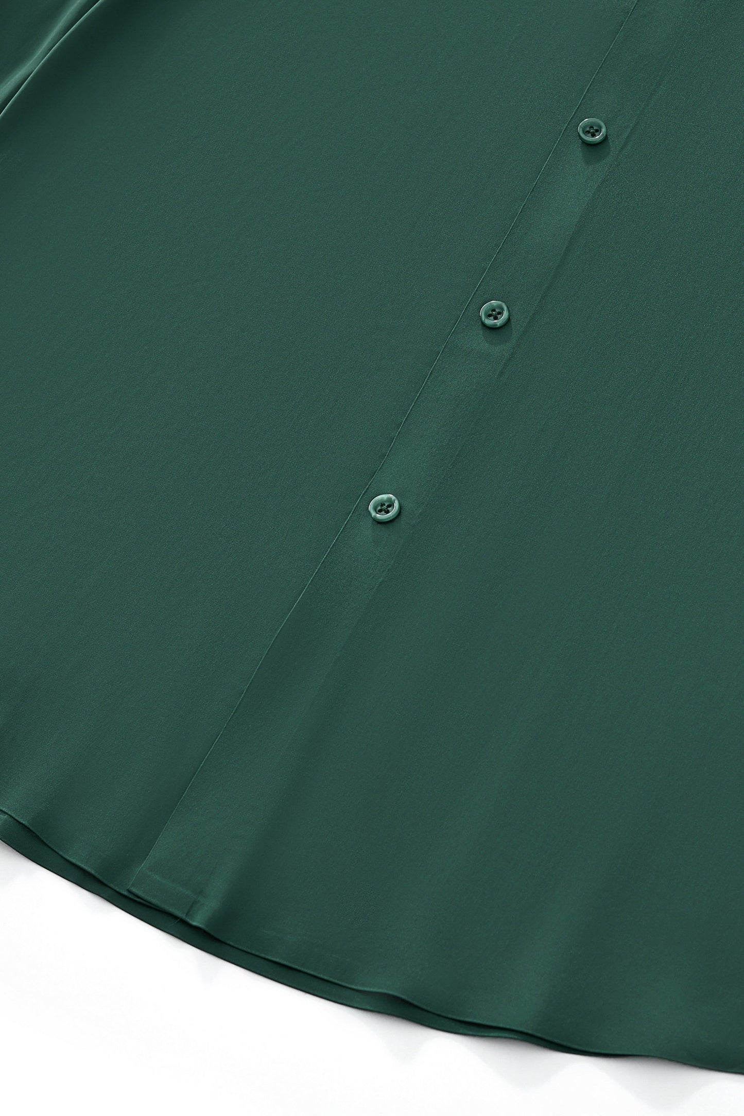 SIGNATURE SATIN STITCHLESS LS Shirt FOREST GREEN