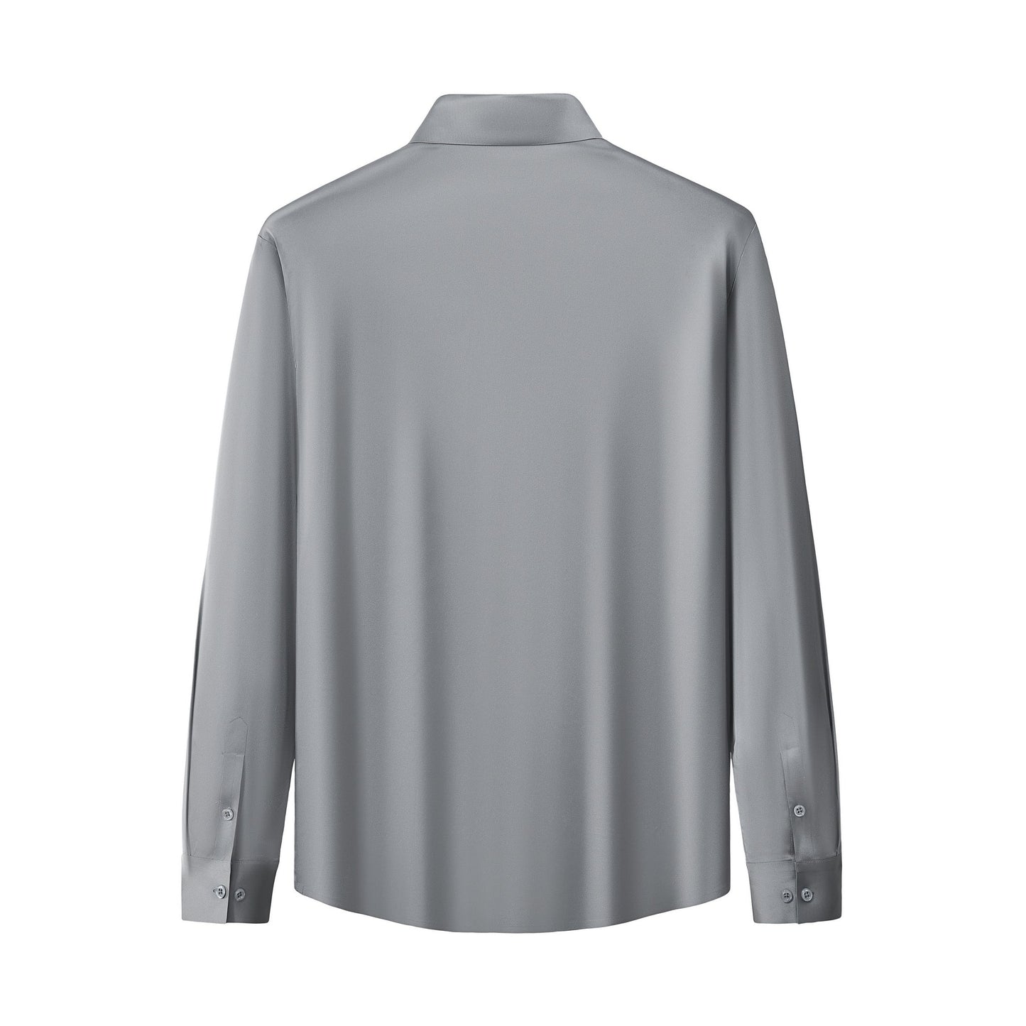 SIGNATURE SATIN STITCHLESS LS Shirt GREY
