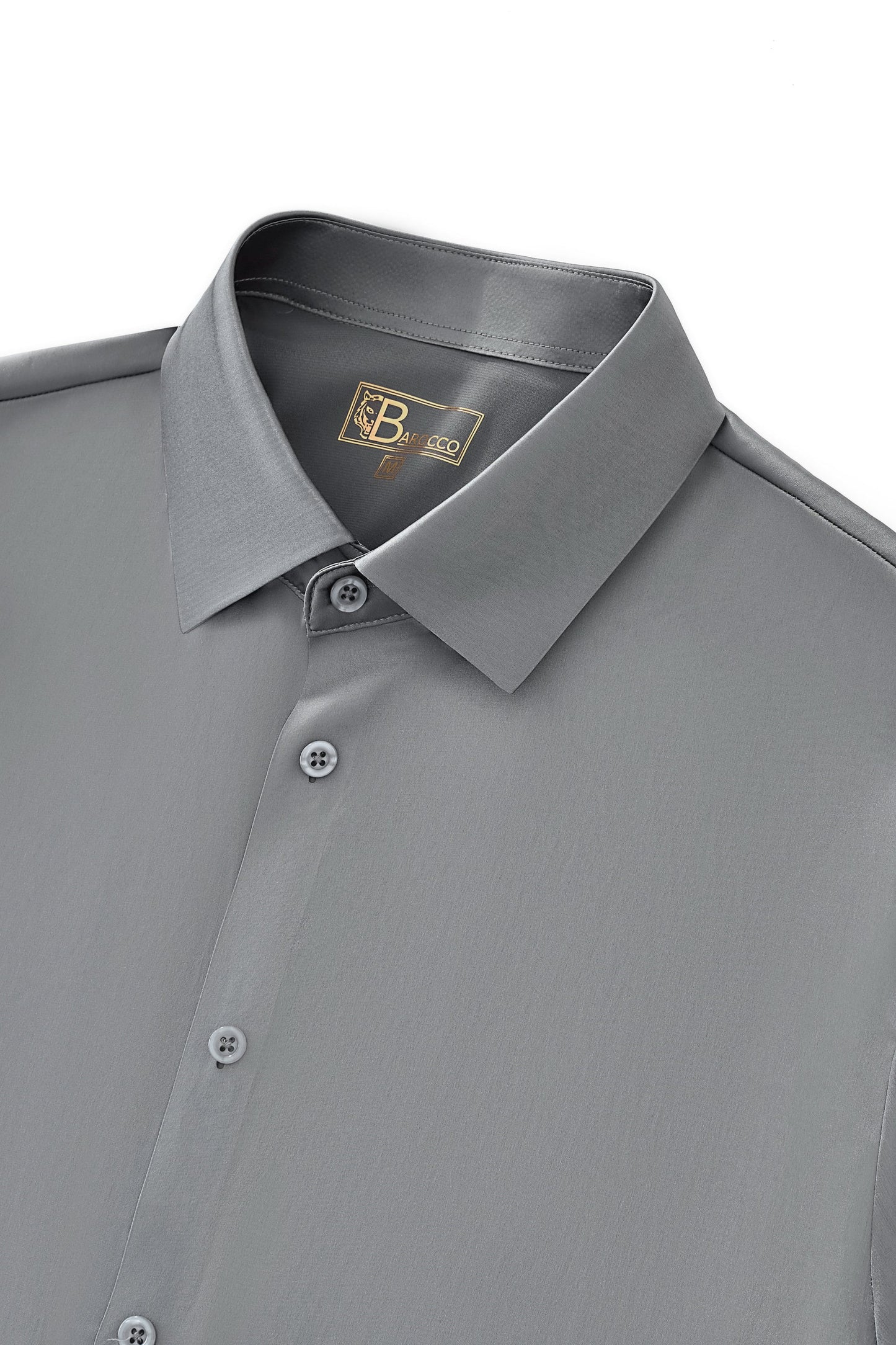SIGNATURE SATIN STITCHLESS LS Shirt GREY