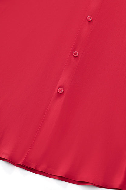 SIGNATURE SATIN STITCHLESS LS Shirt RED