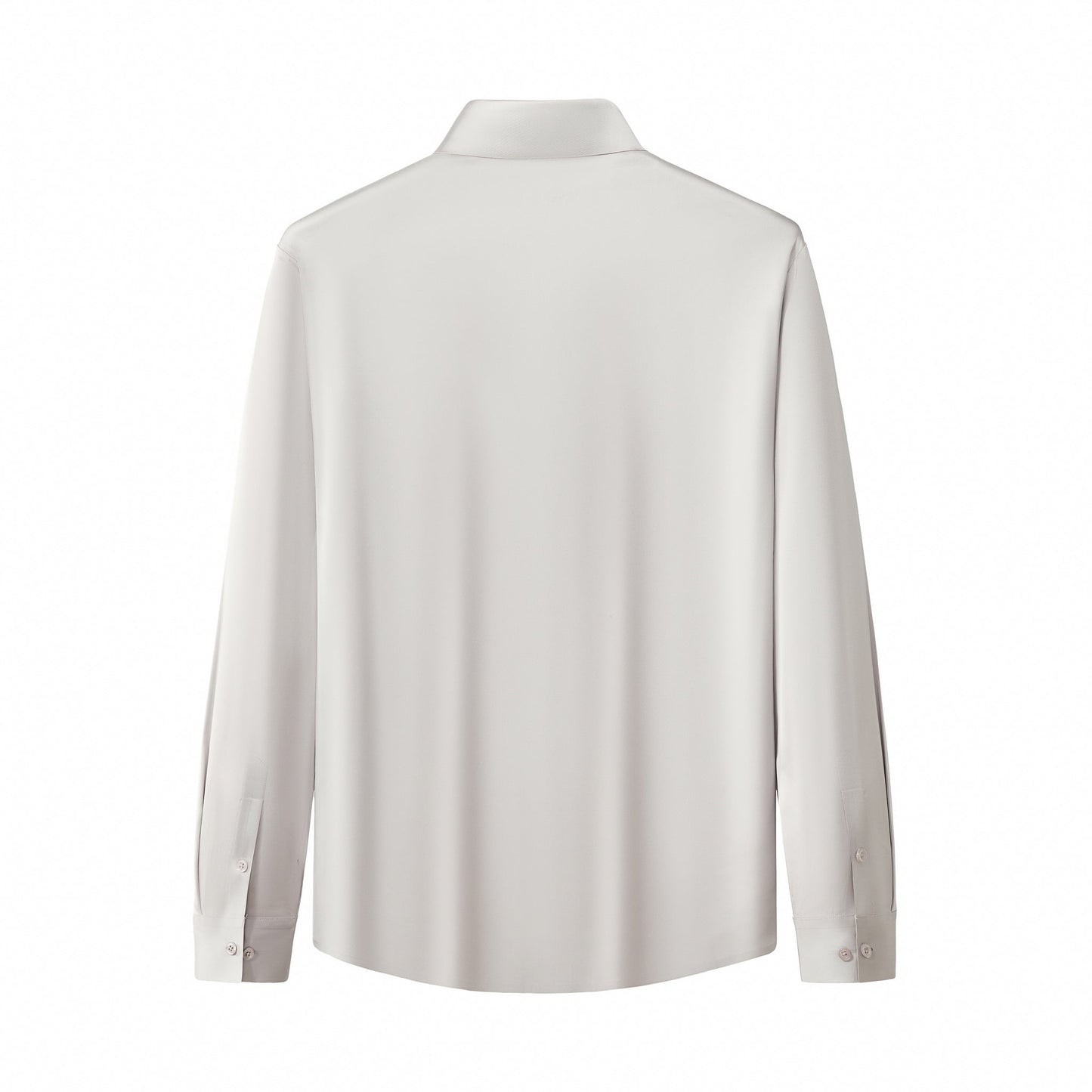 SIGNATURE SATIN STITCHLESS LS Shirt SILVER