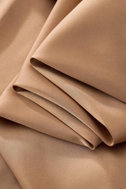 SIGNATURE SATIN STITCHLESS LS Shirt TAUPE