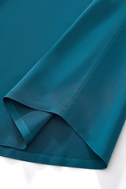 SIGNATURE SATIN STITCHLESS LS Shirt TEAL