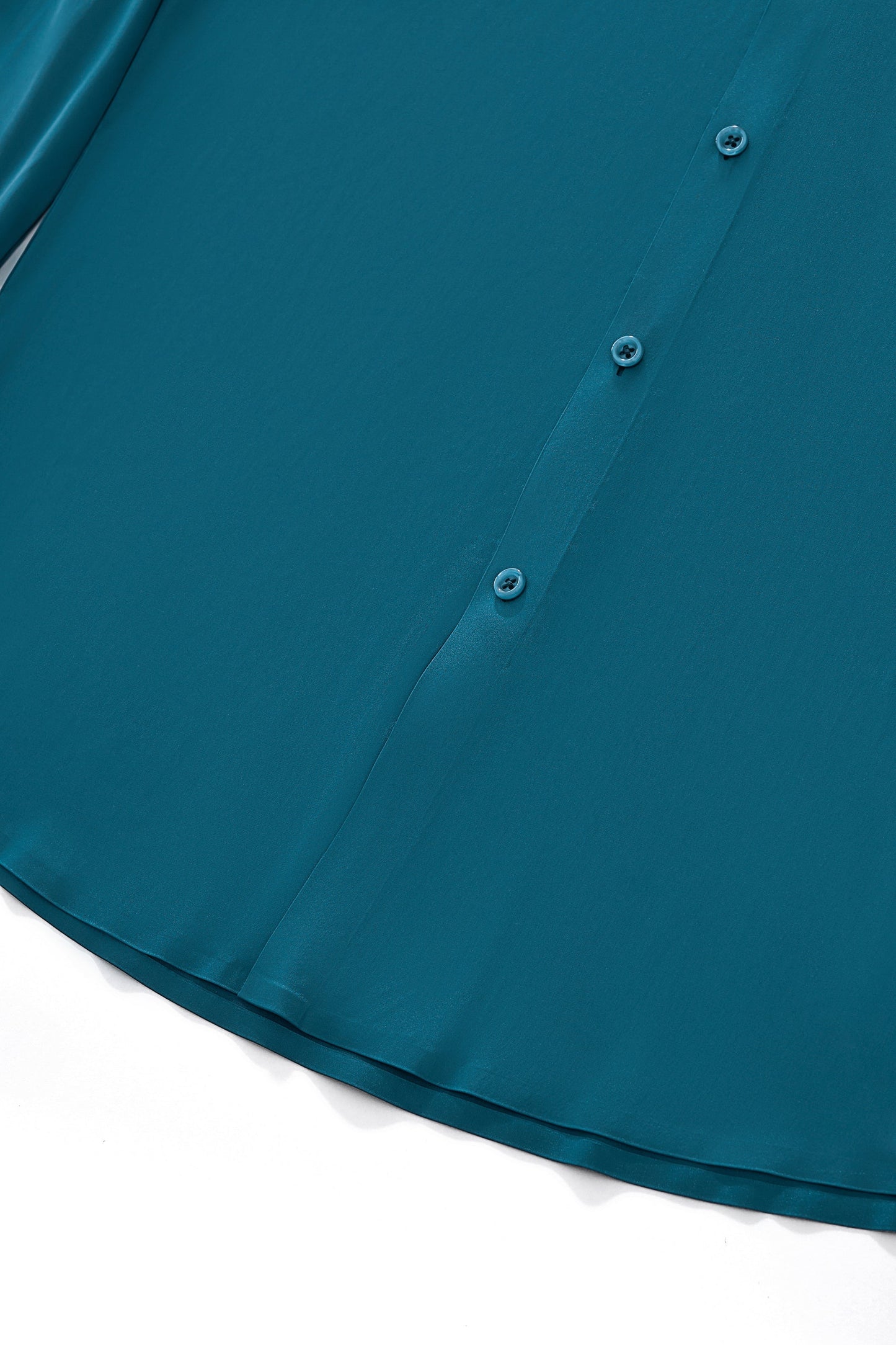 SIGNATURE SATIN STITCHLESS LS Shirt TEAL