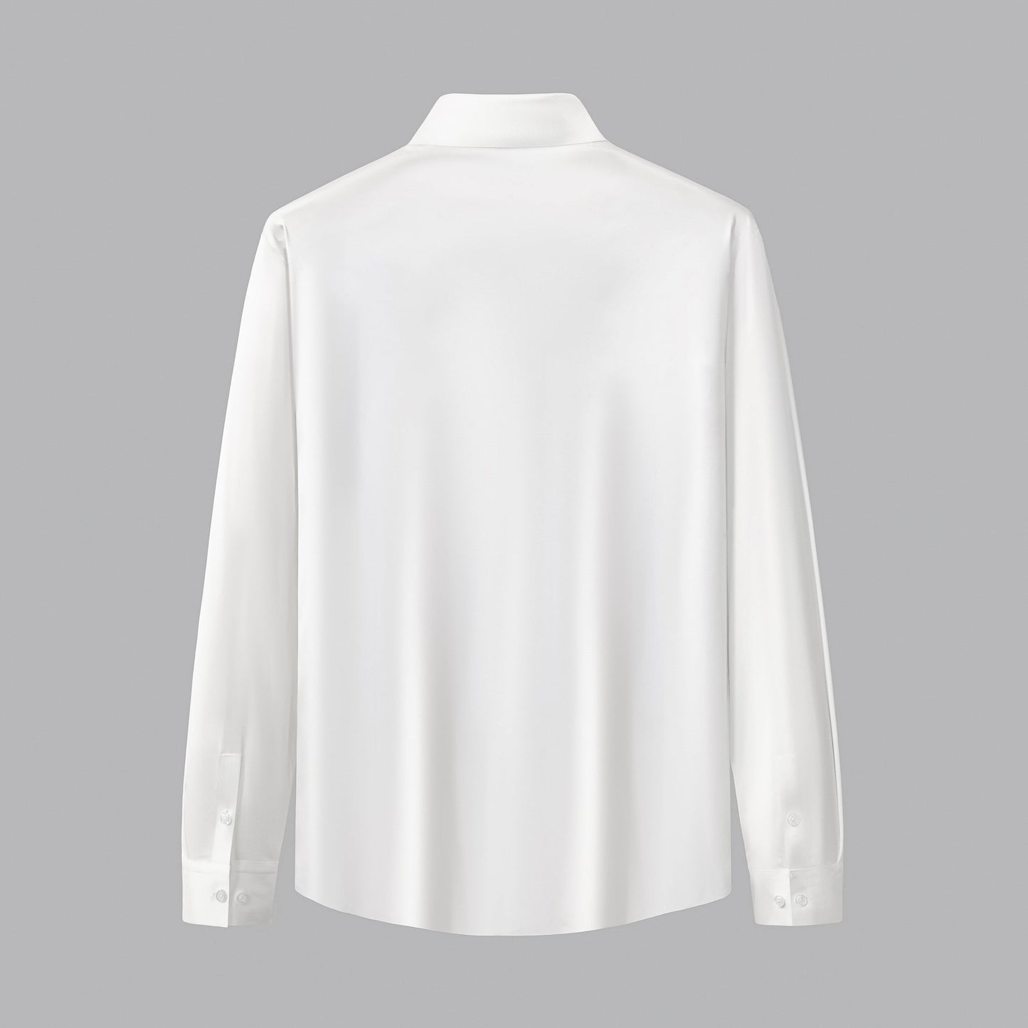 SIGNATURE SATIN STITCHLESS LS Shirt WHITE