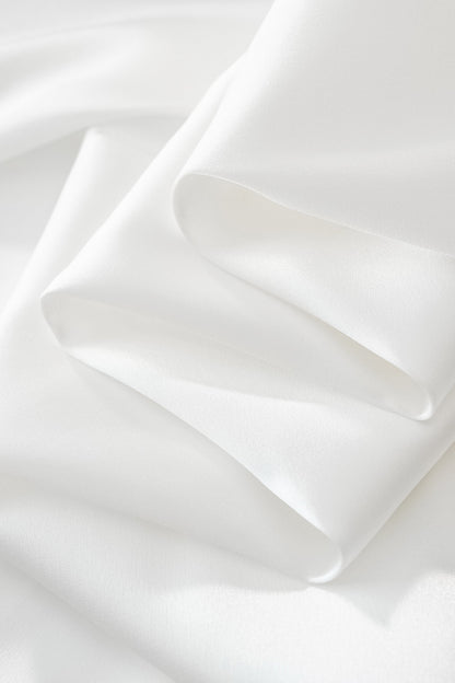 SIGNATURE SATIN STITCHLESS LS Shirt WHITE