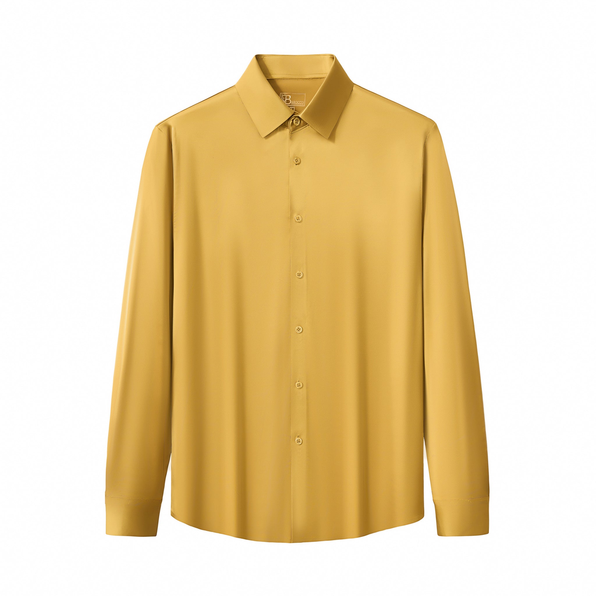 SIGNITURE SATIN STITCHLESS LS Shirt YELLOW