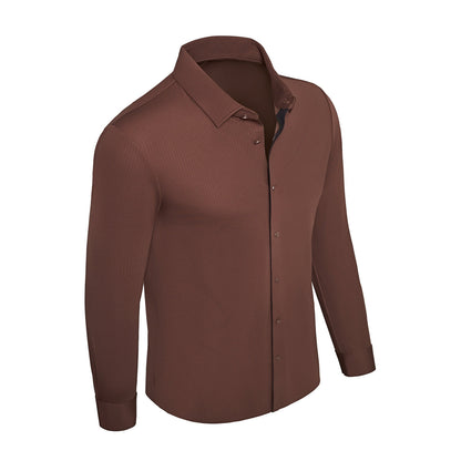 Precision Stitchless LS Shirt COFFEE