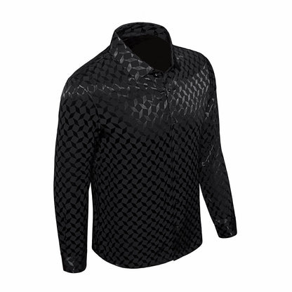 Optic Tessellation Stitchless LS Shirt BLACK