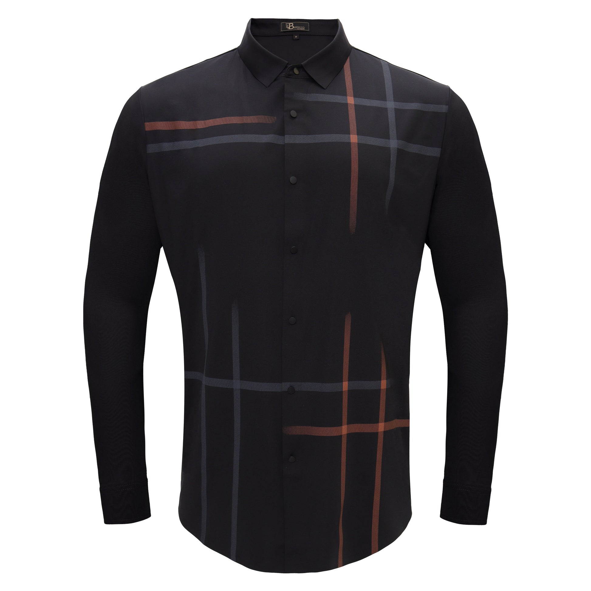 Checkmate Plaid Button-Up Shirt BLACK - Dudes Boutique