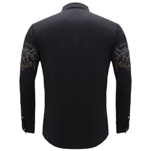 Nightfall Crest Shirt BLACK/GUN GOLD - Dudes Boutique