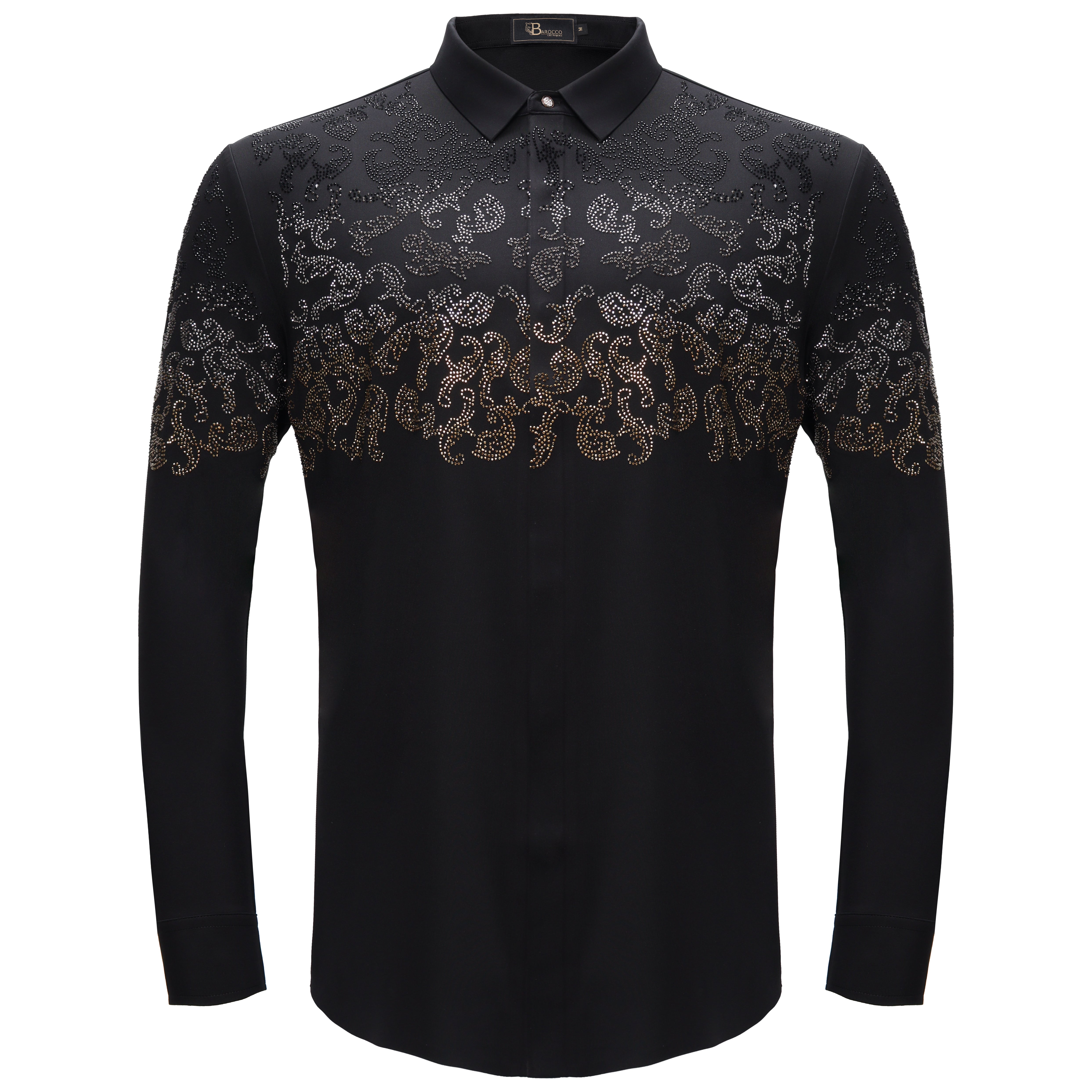 Nightfall Crest Shirt BLACK/GUN GOLD - Dudes Boutique