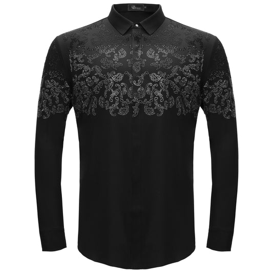 Nightfall Crest Shirt BLACK/GUN SILVER - Dudes Boutique