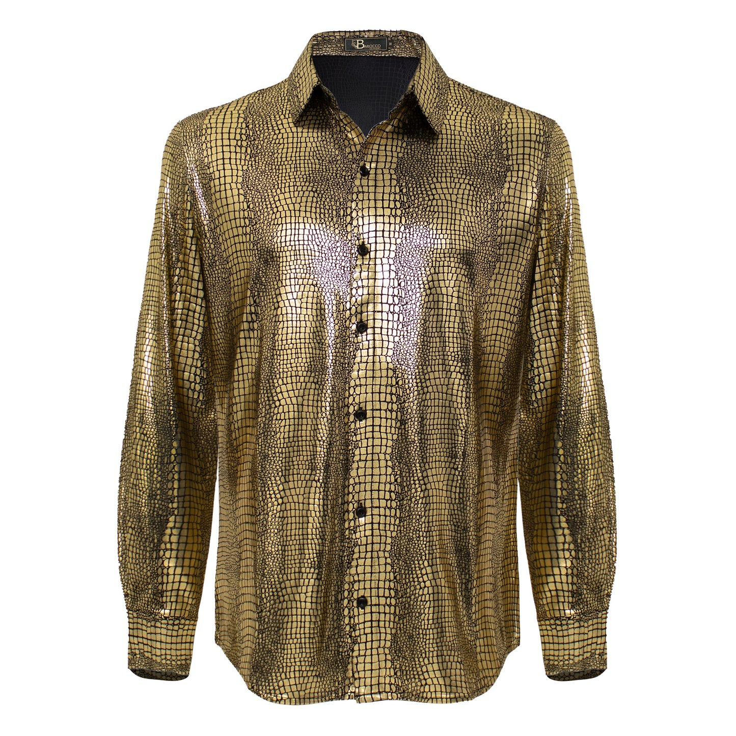 Bright Affluence Button-Up Shirt GOLD - Dudes Boutique