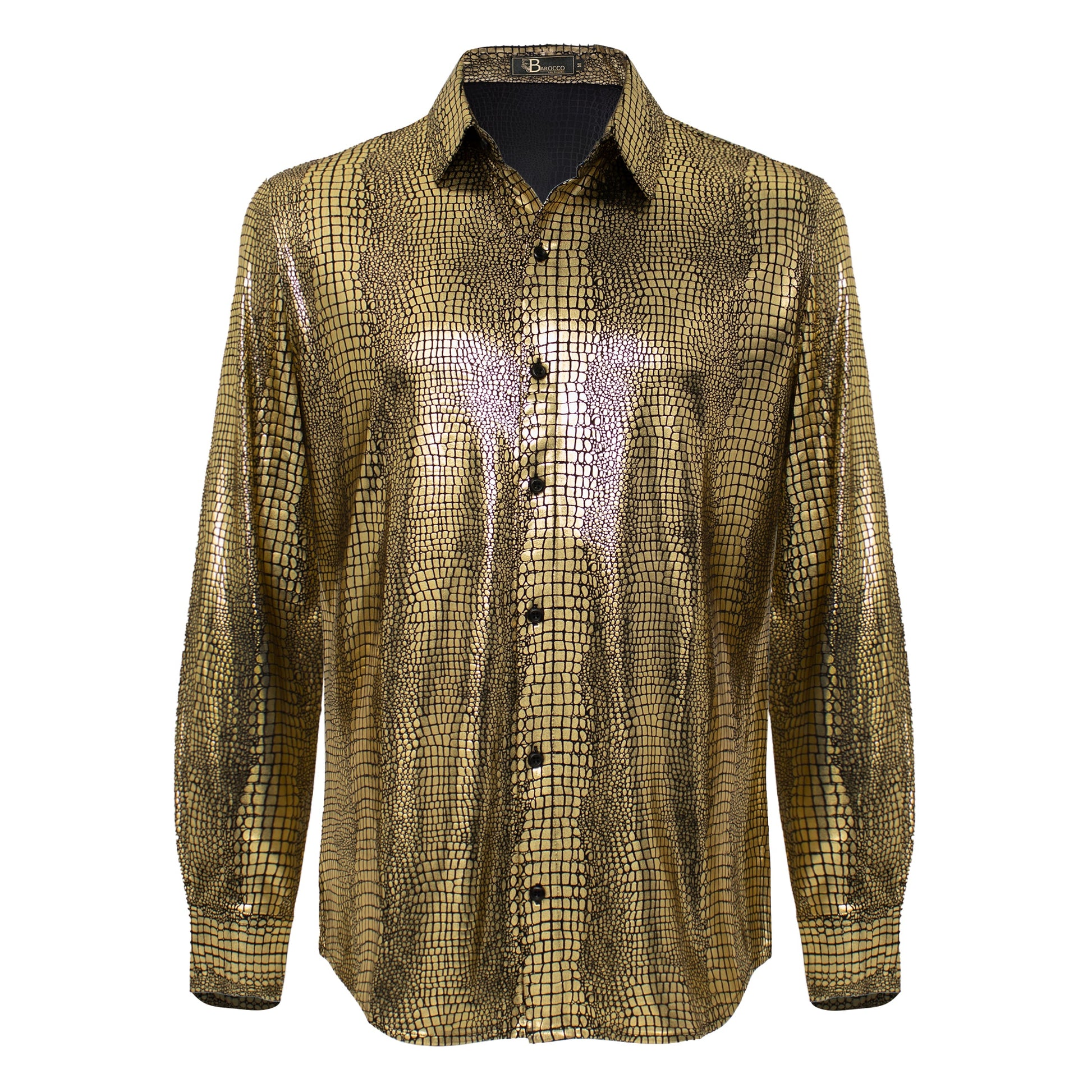 Bright Affluence Button-Up Shirt GOLD - Dudes Boutique