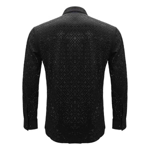 Sharp Armor Button-Up Shirt BLACK/BLACK - Dudes Boutique