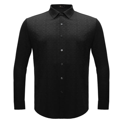 Power Flex Button-Up Shirt BLACK - Dudes Boutique